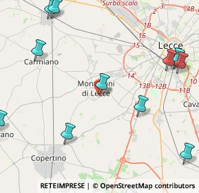 Mappa Via Col di Tenda, 73047 Monteroni di Lecce LE, Italia (6.23818)