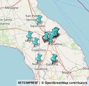 Mappa Via Col di Tenda, 73047 Monteroni di Lecce LE, Italia (9.30571)