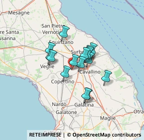 Mappa Via Col di Tenda, 73047 Monteroni di Lecce LE, Italia (9.6125)