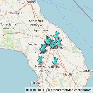 Mappa Via Trento, 73047 Monteroni di Lecce LE, Italia (7.44273)