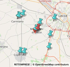 Mappa Via Adda, 73047 Monteroni di Lecce LE, Italia (3.84583)