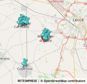 Mappa Via Adda, 73047 Monteroni di Lecce LE, Italia (3.65182)