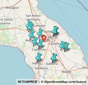 Mappa Via Tagliamento, 73047 Monteroni di Lecce LE, Italia (12.32353)