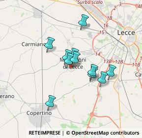 Mappa Via Tagliamento, 73047 Monteroni di Lecce LE, Italia (2.74545)