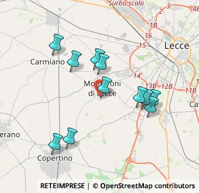 Mappa Via Ticino, 73047 Monteroni di Lecce LE, Italia (3.66636)