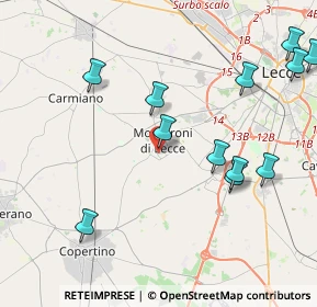 Mappa Via Ticino, 73047 Monteroni di Lecce LE, Italia (5.41692)