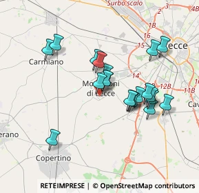 Mappa Via Monte Sabotino, 73047 Monteroni di Lecce LE, Italia (3.4125)