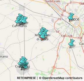 Mappa Via Monte Sabotino, 73047 Monteroni di Lecce LE, Italia (5.06947)