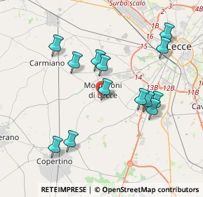 Mappa Via Monte Sabotino, 73047 Monteroni di Lecce LE, Italia (4.06077)