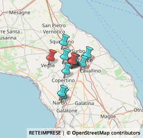 Mappa Via Monte Sabotino, 73047 Monteroni di Lecce LE, Italia (6.97)