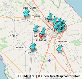 Mappa Via Monte Sabotino, 73047 Monteroni di Lecce LE, Italia (7.56789)