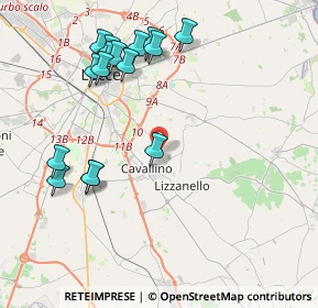 Mappa Via Vecchia Lizzanello, 73023 Lizzanello LE, Italia (4.8025)