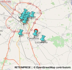 Mappa Via Vecchia Lizzanello, 73023 Lizzanello LE, Italia (3.80917)