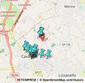 Mappa Via Vecchia Lizzanello, 73023 Lizzanello LE, Italia (0.835)