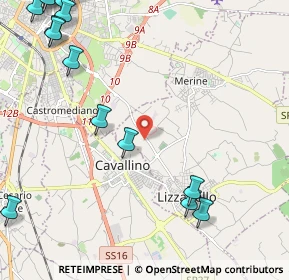 Mappa Via Vecchia Lizzanello, 73023 Lizzanello LE, Italia (3.7875)