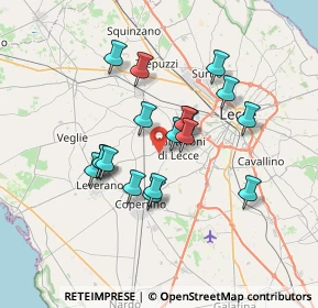 Mappa Strada Comunale P. Centonze, 73047 Monteroni di Lecce LE, Italia (6.30111)