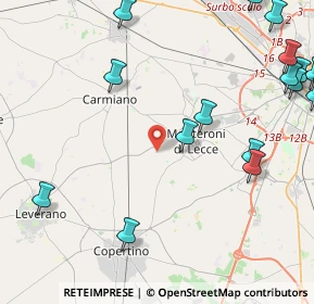 Mappa Strada Comunale P. Centonze, 73047 Monteroni di Lecce LE, Italia (7.0495)