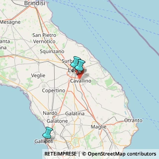 Mappa Via Lecce, 73020 Cavallino LE, Italia (53.64)
