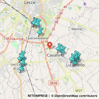 Mappa Via Lecce, 73020 Cavallino LE, Italia (2.47333)