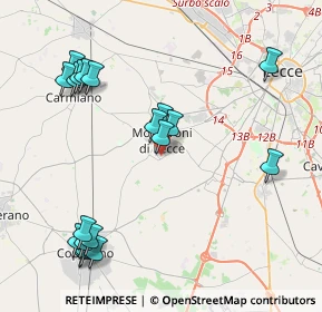 Mappa Via Monte Bianco, 73047 Monteroni di Lecce LE, Italia (5.11105)