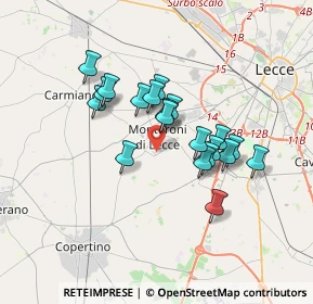 Mappa Via Monte Bianco, 73047 Monteroni di Lecce LE, Italia (3.009)