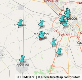 Mappa Via Monte Bianco, 73047 Monteroni di Lecce LE, Italia (4.45538)