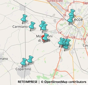 Mappa Via Monte Bianco, 73047 Monteroni di Lecce LE, Italia (4.05308)
