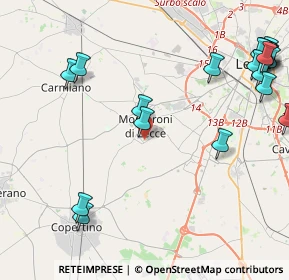 Mappa Via Monte Bianco, 73047 Monteroni di Lecce LE, Italia (6.3185)
