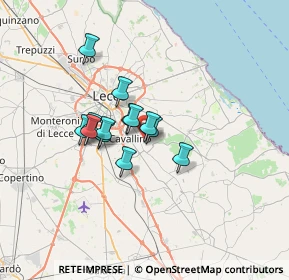 Mappa Ufficio operativo e ritiro ordini online, 73023 Lizzanello LE, Italia (4.95846)