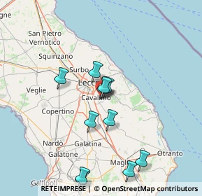 Mappa Ufficio operativo e ritiro ordini online, 73023 Lizzanello LE, Italia (17.35917)