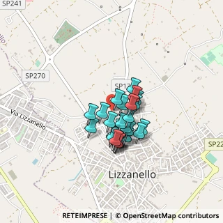 Mappa Ufficio operativo e ritiro ordini online, 73023 Lizzanello LE, Italia (0.29259)
