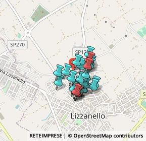 Mappa Ufficio operativo e ritiro ordini online, 73023 Lizzanello LE, Italia (0.29259)