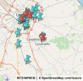 Mappa Ufficio operativo e ritiro ordini online, 73023 Lizzanello LE, Italia (4.599)