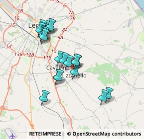 Mappa Ufficio operativo e ritiro ordini online, 73023 Lizzanello LE, Italia (3.607)