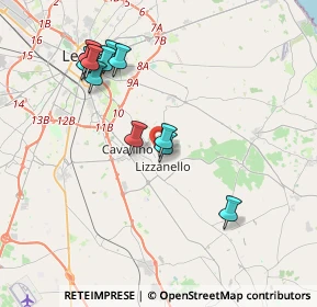 Mappa Ufficio operativo e ritiro ordini online, 73023 Lizzanello LE, Italia (4.00818)