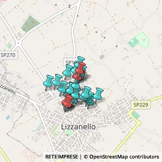 Mappa Via Caserta, 73023 Lizzanello LE, Italia (0.31111)