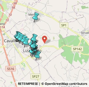 Mappa Case Sparse Via Comunale di Lei, 73023 Lizzanello LE, Italia (1.8365)