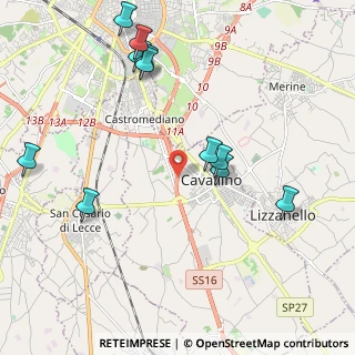 Mappa SS 16, 73020 Cavallino LE, Italia (2.56273)