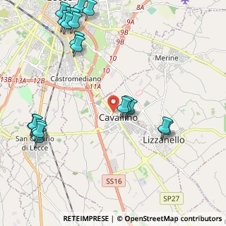 Mappa Via A.R, 73020 Cavallino LE, Italia (3.042)