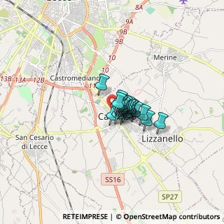 Mappa Via A.R, 73020 Cavallino LE, Italia (0.7)