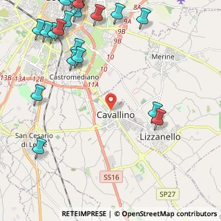 Mappa Via A.R, 73020 Cavallino LE, Italia (3.5345)