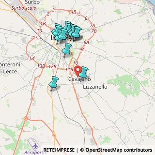 Mappa Via A.R, 73020 Cavallino LE, Italia (4.26875)