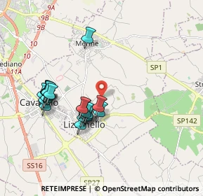 Mappa Contrada LI MORI, 73023 Lizzanello LE, Italia (1.861)
