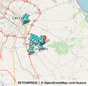 Mappa Contrada LI MORI, 73023 Lizzanello LE, Italia (3.02091)