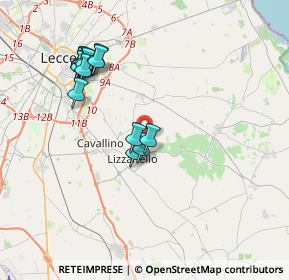 Mappa Contrada LI MORI, 73023 Lizzanello LE, Italia (4.00429)