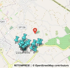 Mappa Contrada LI MORI, 73023 Lizzanello LE, Italia (1.099)