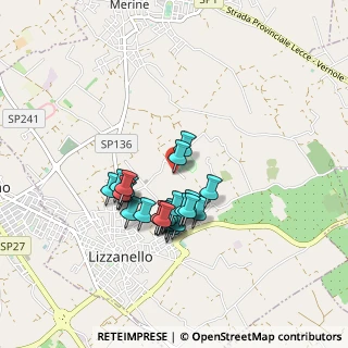 Mappa Contrada LI MORI, 73023 Lizzanello LE, Italia (0.776)