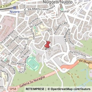 Mappa Via Peppino Catte, 106, 08100 Nuoro, Nuoro (Sardegna)