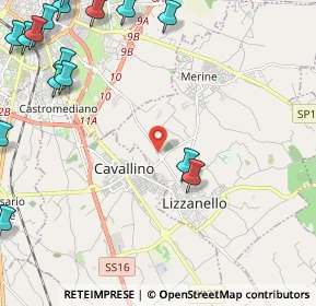 Mappa Strada provinciale lizzanello Lecce km 3 n 21, 73023 Lizzanello LE, Italia (3.868)