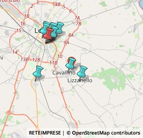 Mappa Strada provinciale lizzanello Lecce km 3 n 21, 73023 Lizzanello LE, Italia (3.8625)